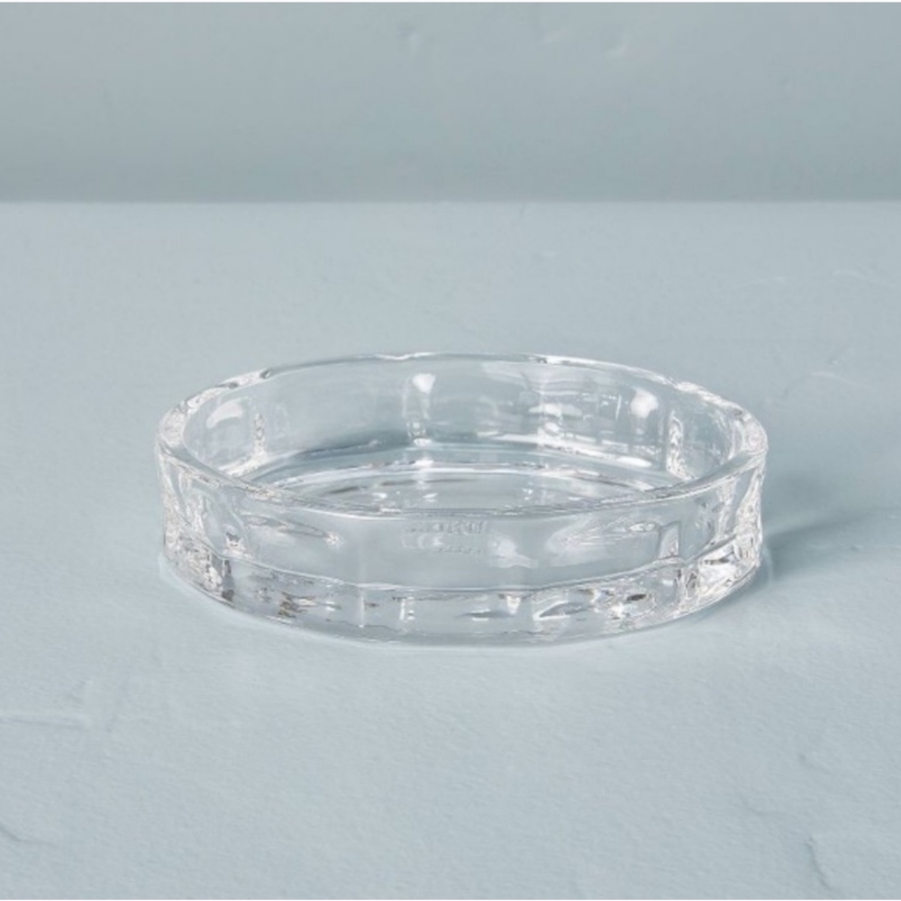 Hearth & Hand NEW Glass Faceted Soap Dish Bathroom Accessories